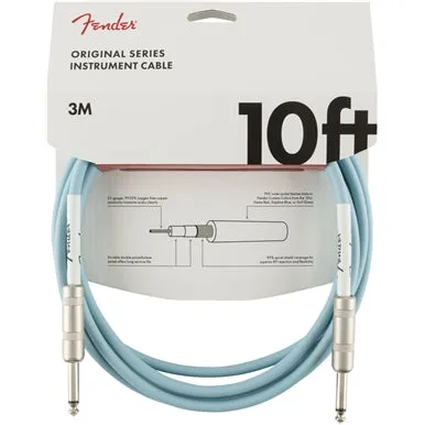 Fender Original Series Instrument Cable, 10', Daphne Blue