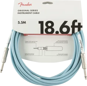 Fender Original Series Instrument Cable, Daphne Blue- 18.6ft