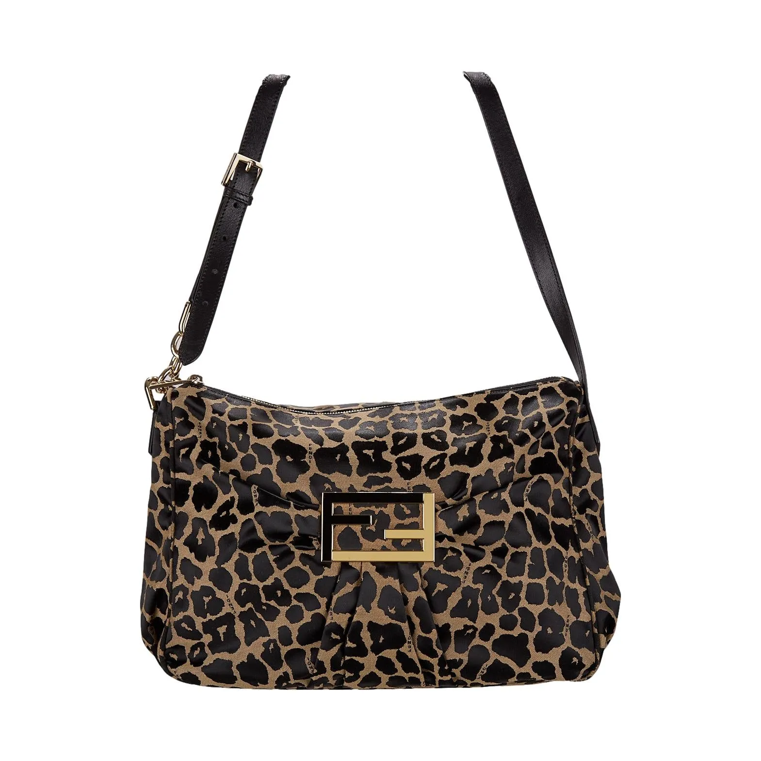 Fendi Cheetah Print Jumbo Logo Crossbody