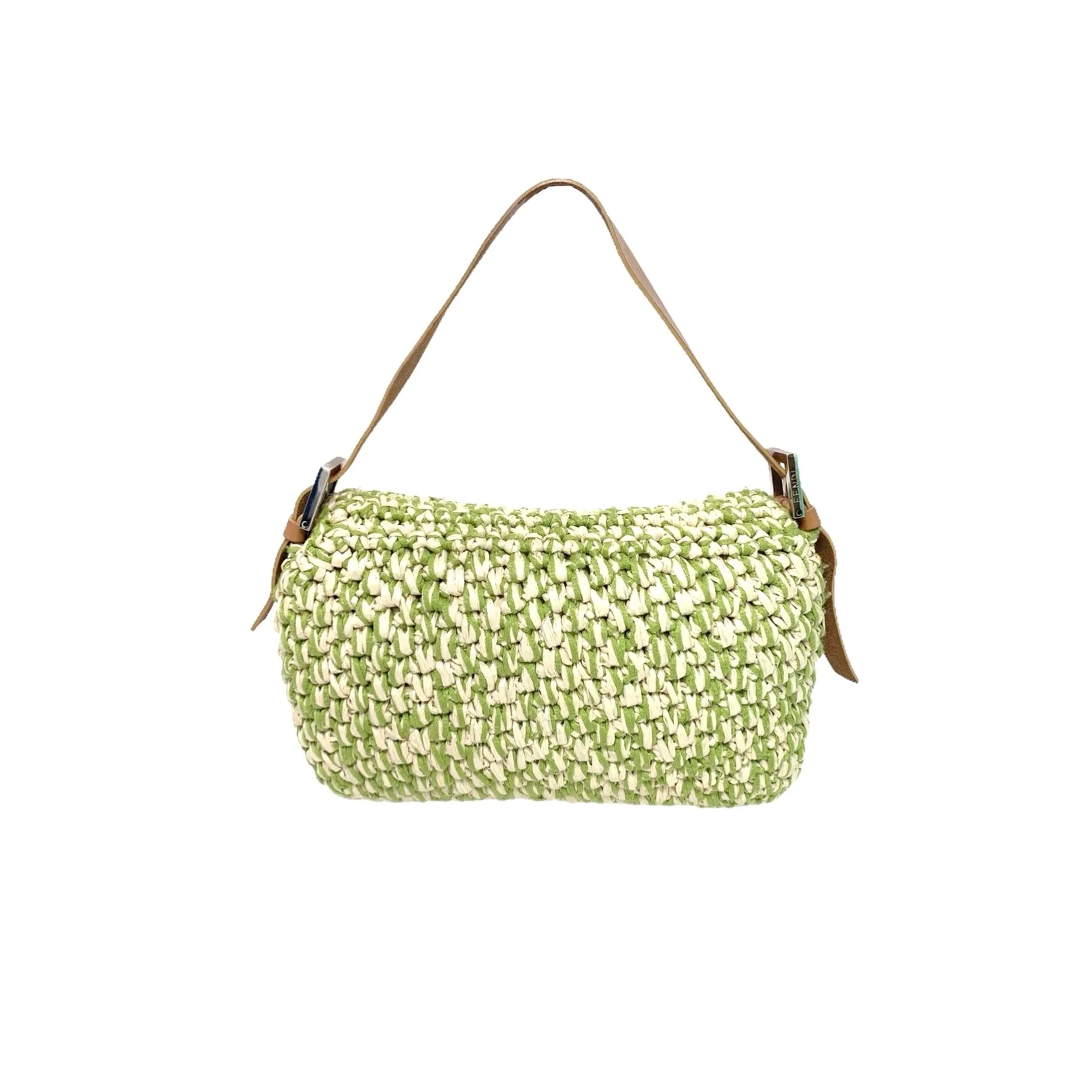 Fendi Green Braided Baguette