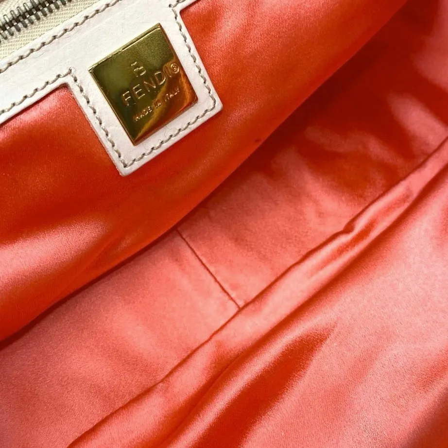 Fendi Orange Print Croissant Bag
