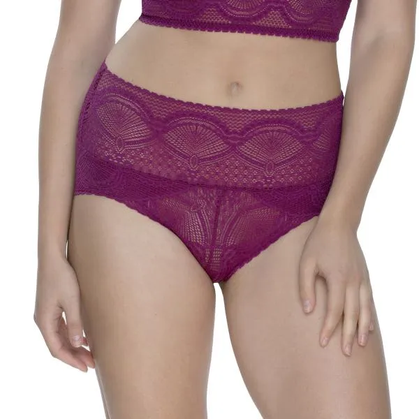 Finesse Stretchy Mock-Wrap Brief - Black Lily -