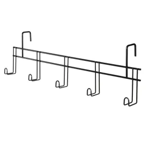 Five Hook Tack Rack Black