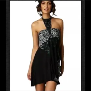 FREE PEOPLE Beaded Halter Mini Smocked Stretchy