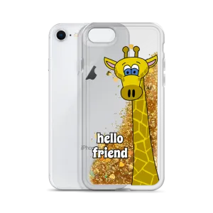 Friendly Giraffe Glitter Phone Case (iPhone 7/8/X/XS/XR)