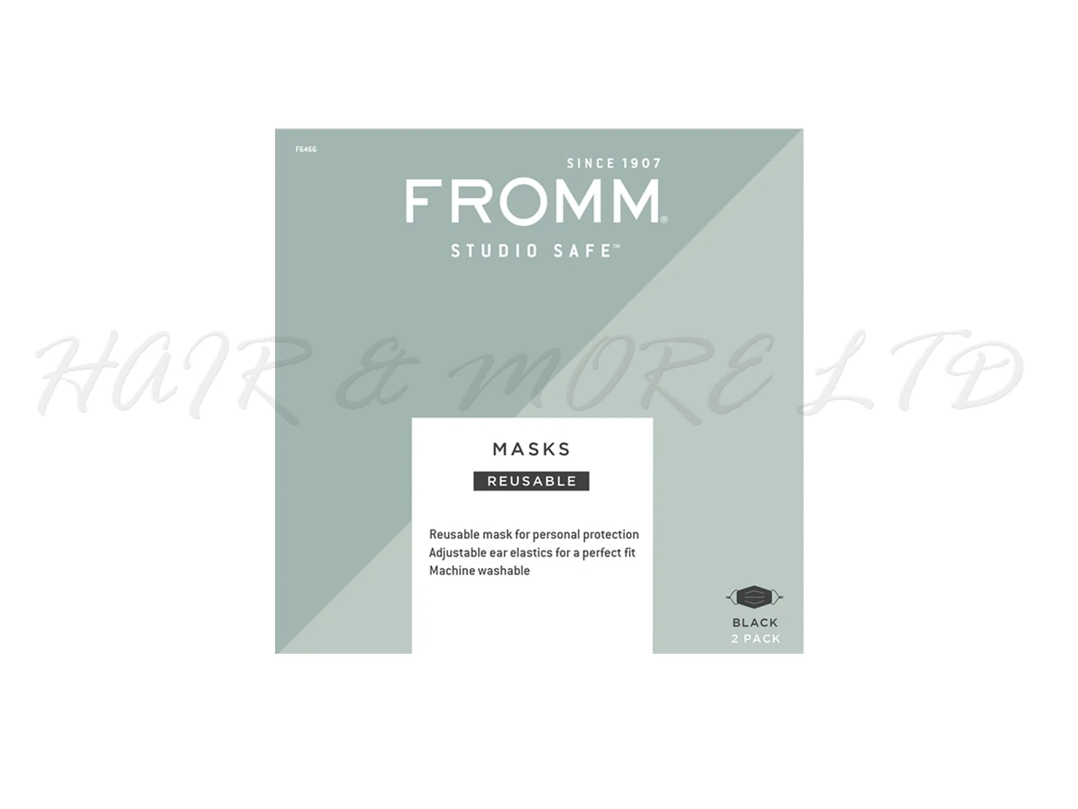 Fromm Studio Safe Re-Usable Face Masks, 2 Pack