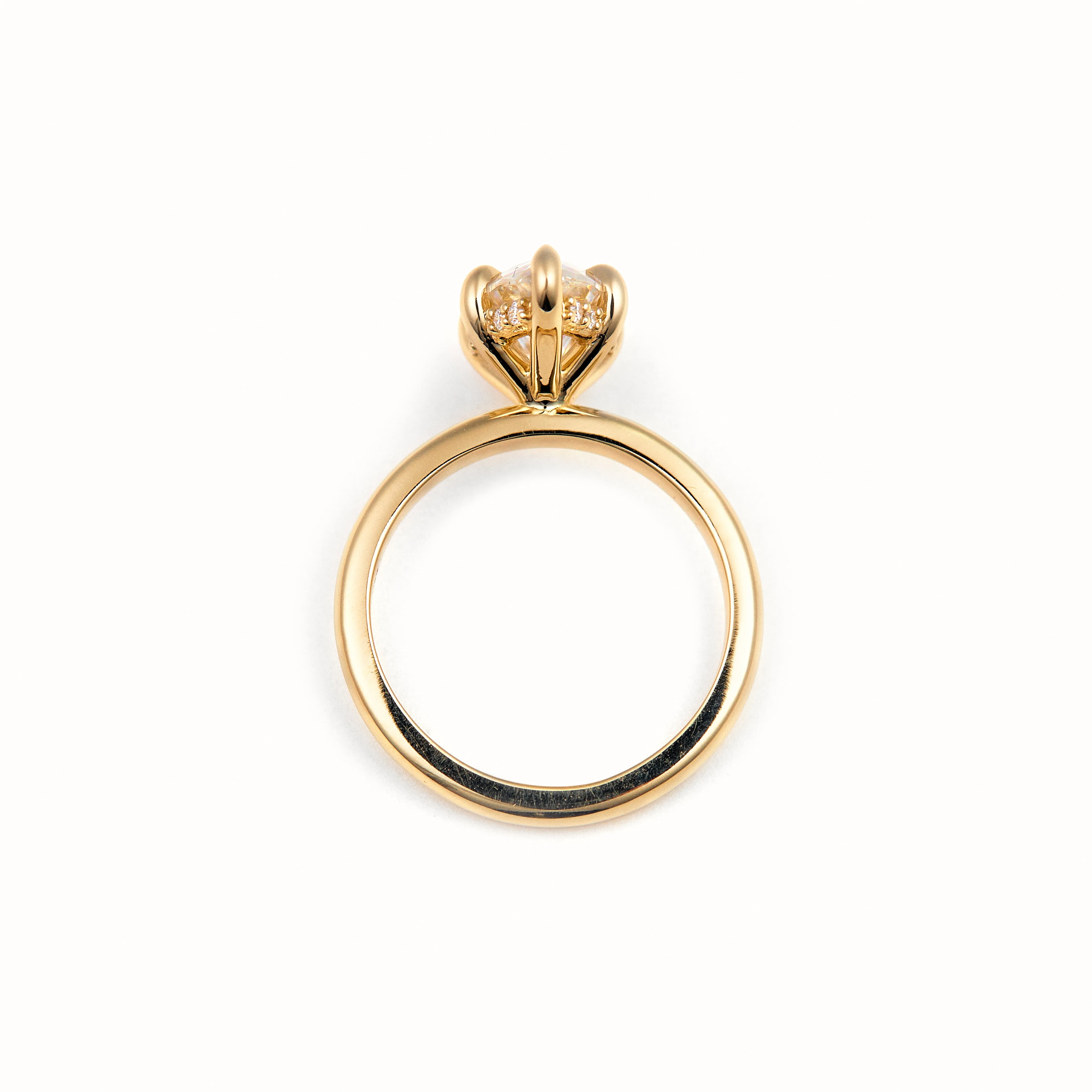 Gabriella Hidden Halo Marquise Cut Moissanite Engagement Ring