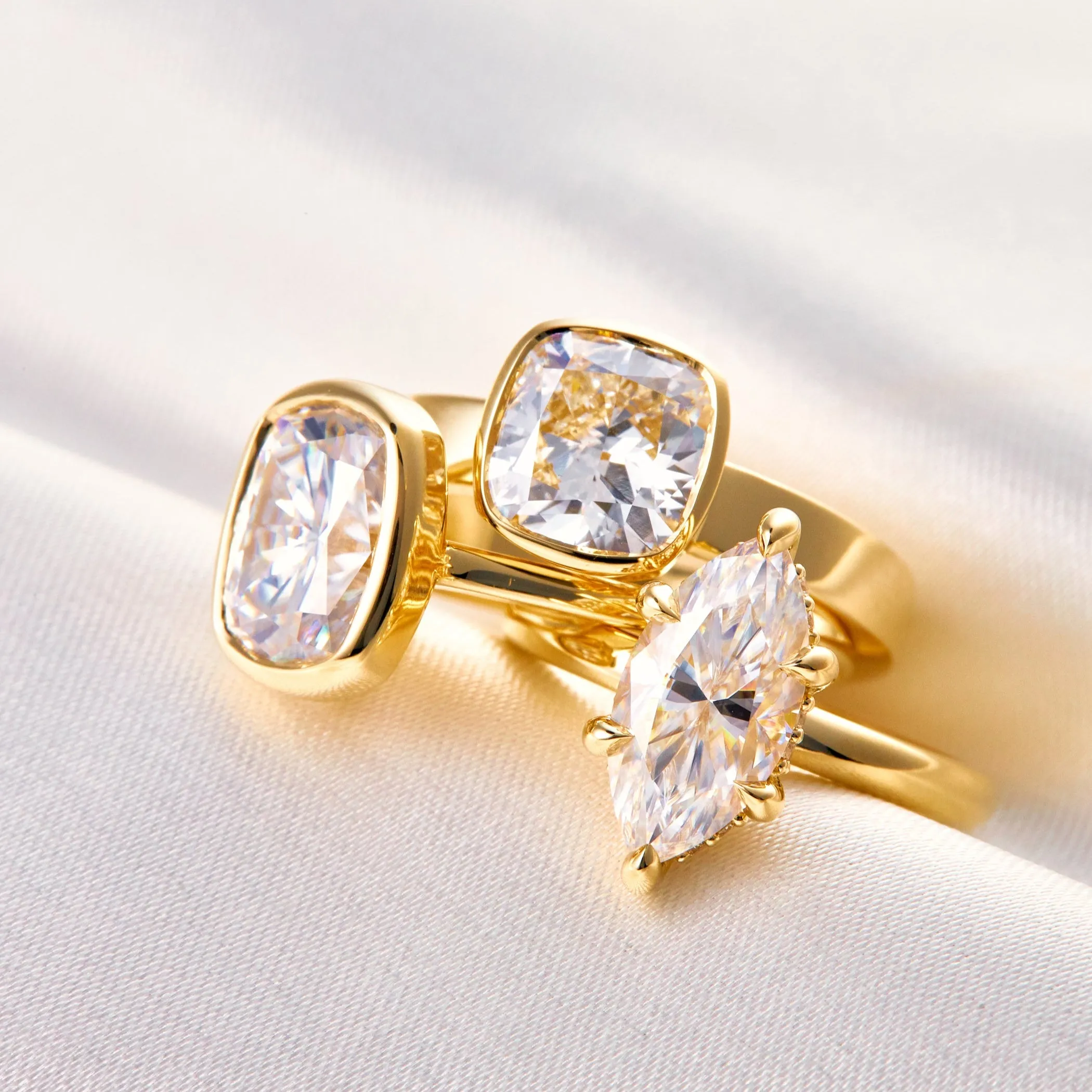 Gabriella Hidden Halo Marquise Cut Moissanite Engagement Ring