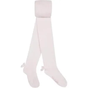 Girls Pink Bow Tights