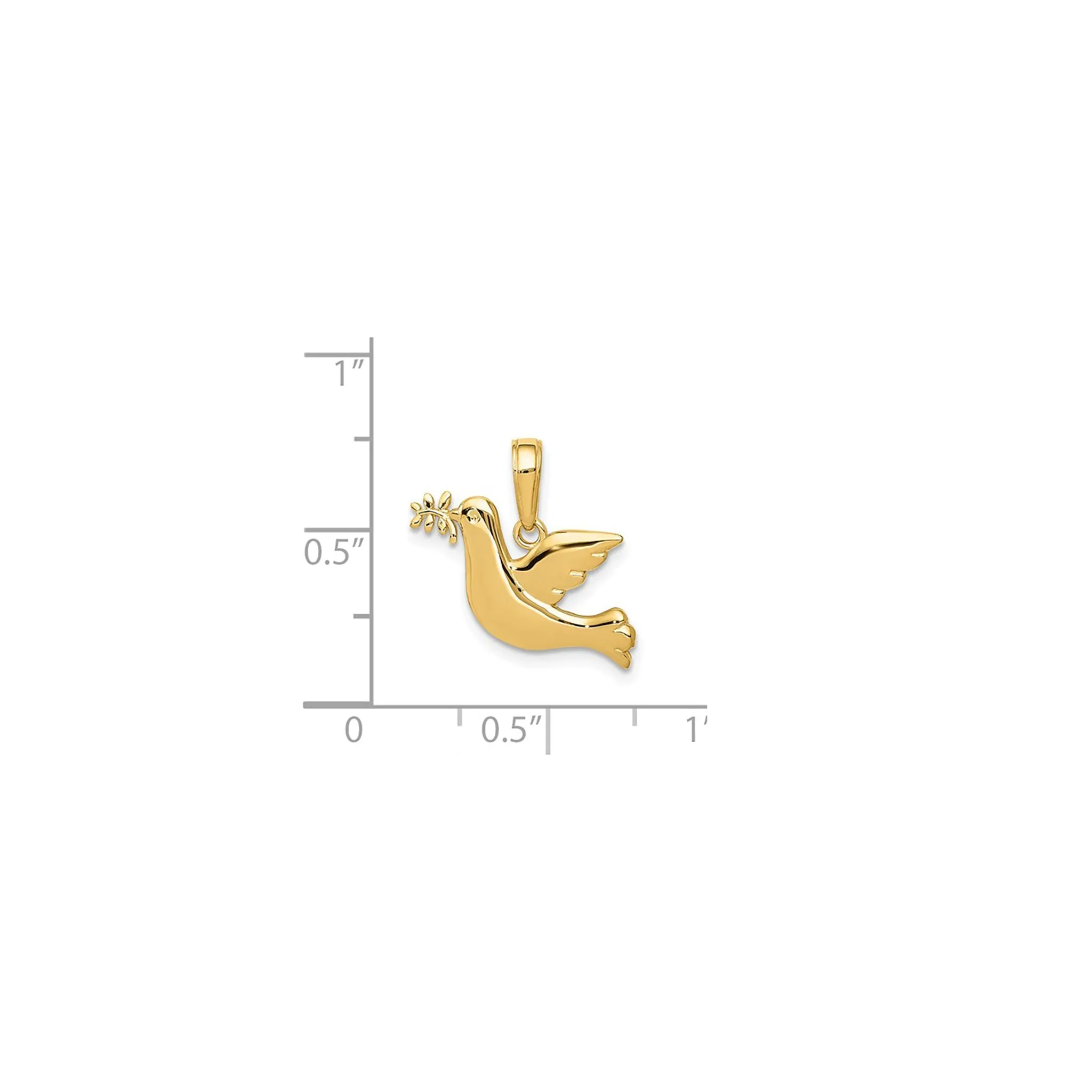 Glossy Dove Pendant (14K)