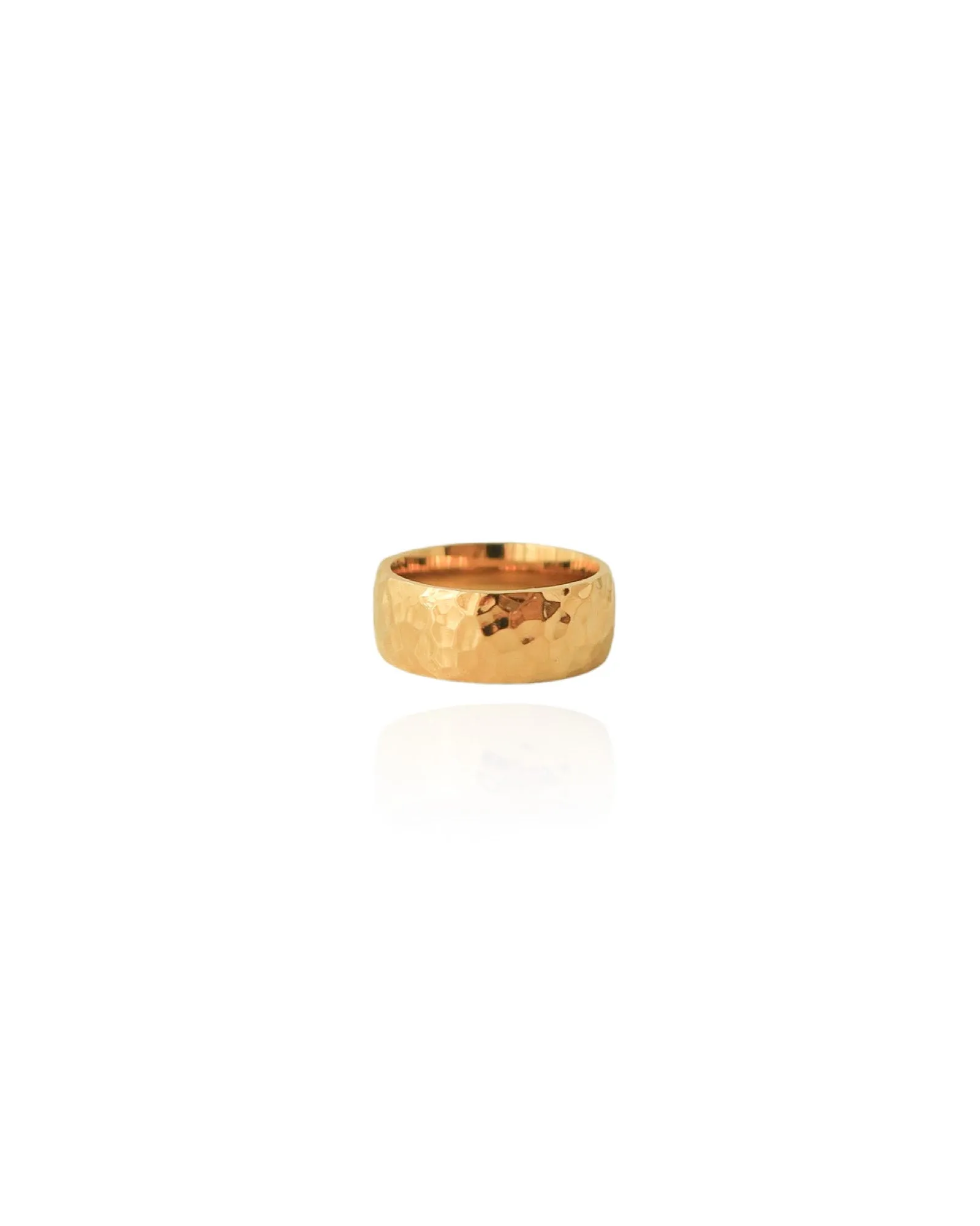 Glossy Hammered Ring