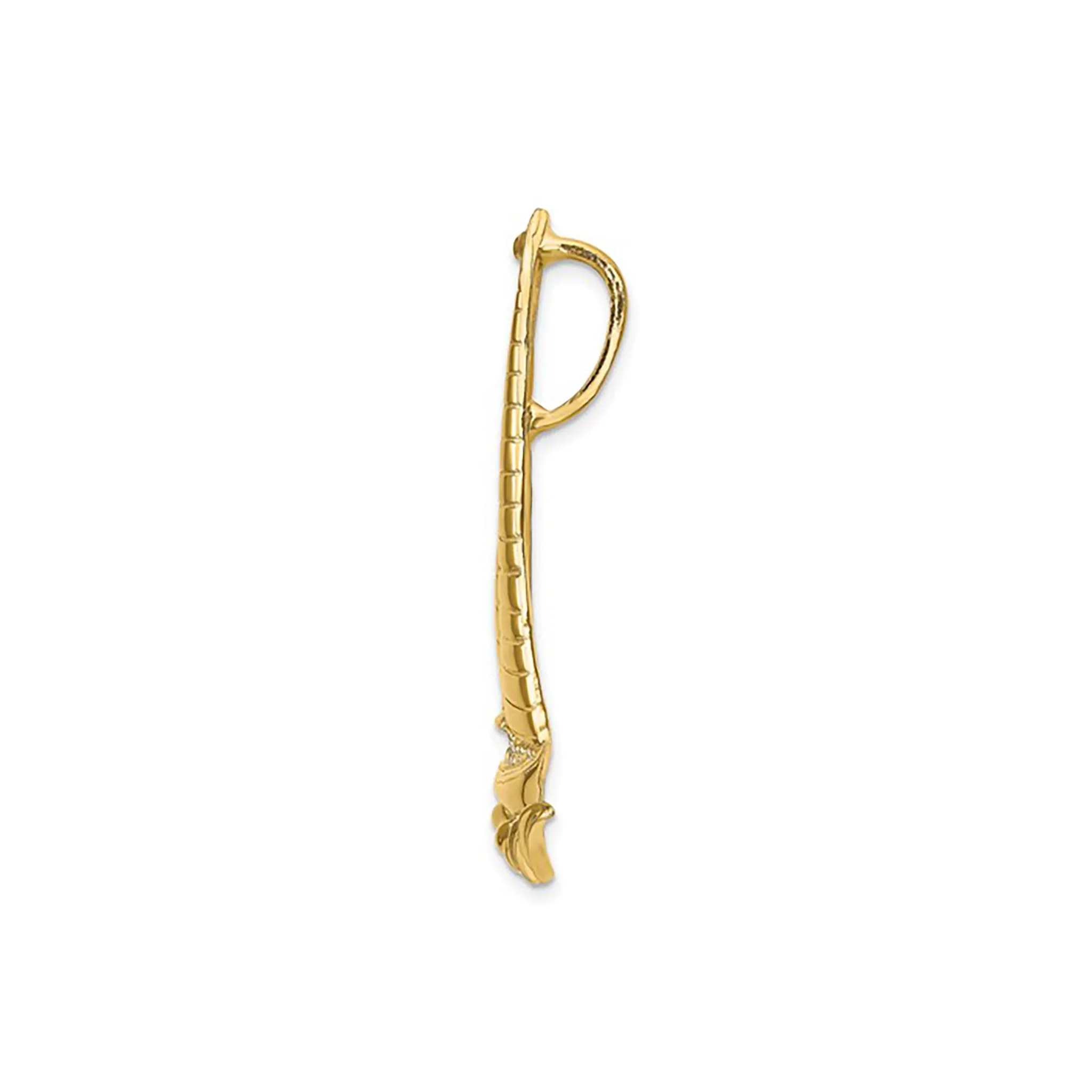 Glossy Sailboat on Waves Pendant (14K)