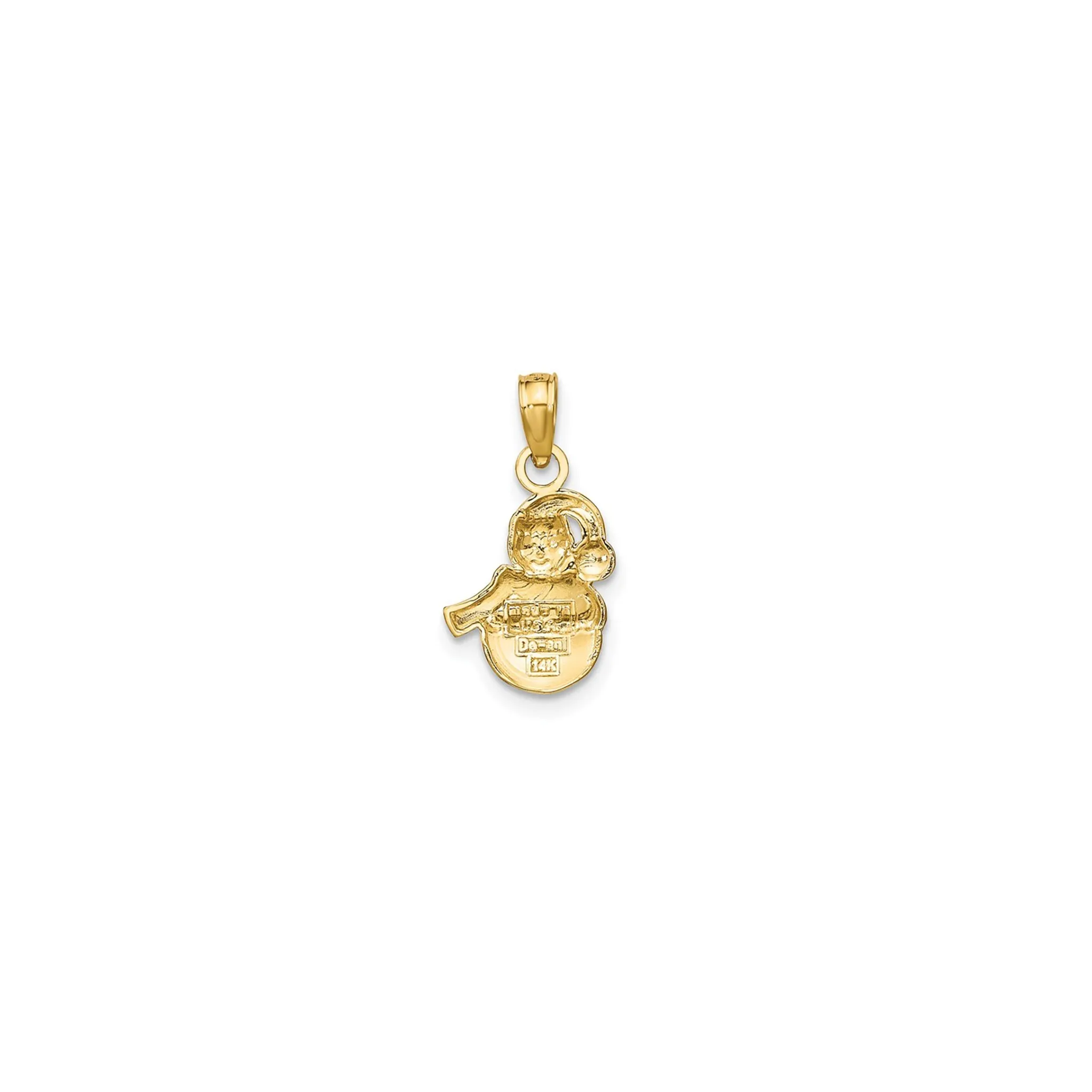 Glossy Snowman Pendant (14K)
