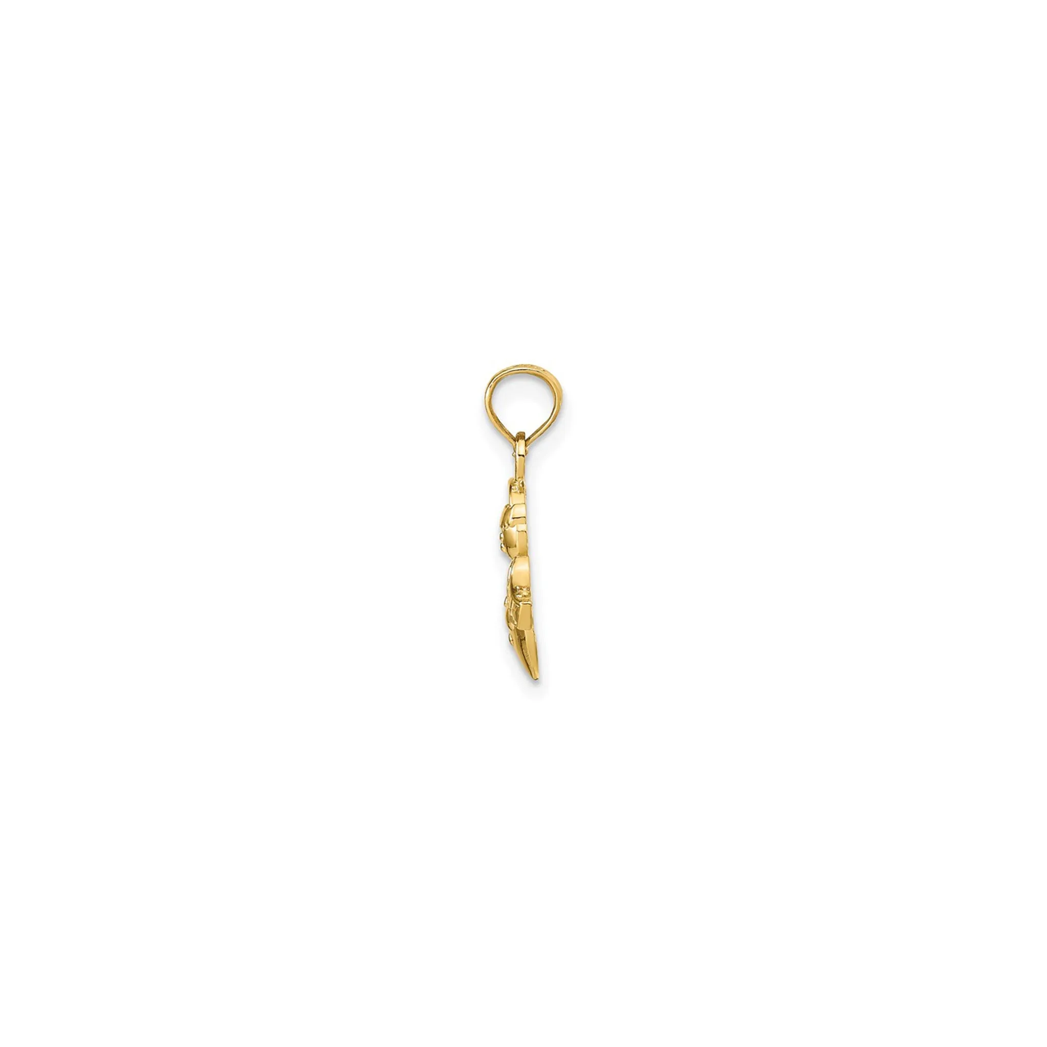Glossy Snowman Pendant (14K)