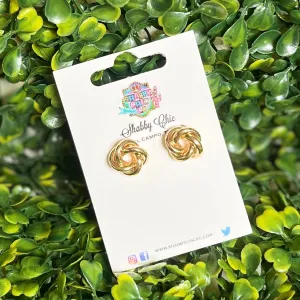 Gold Twist Earrings