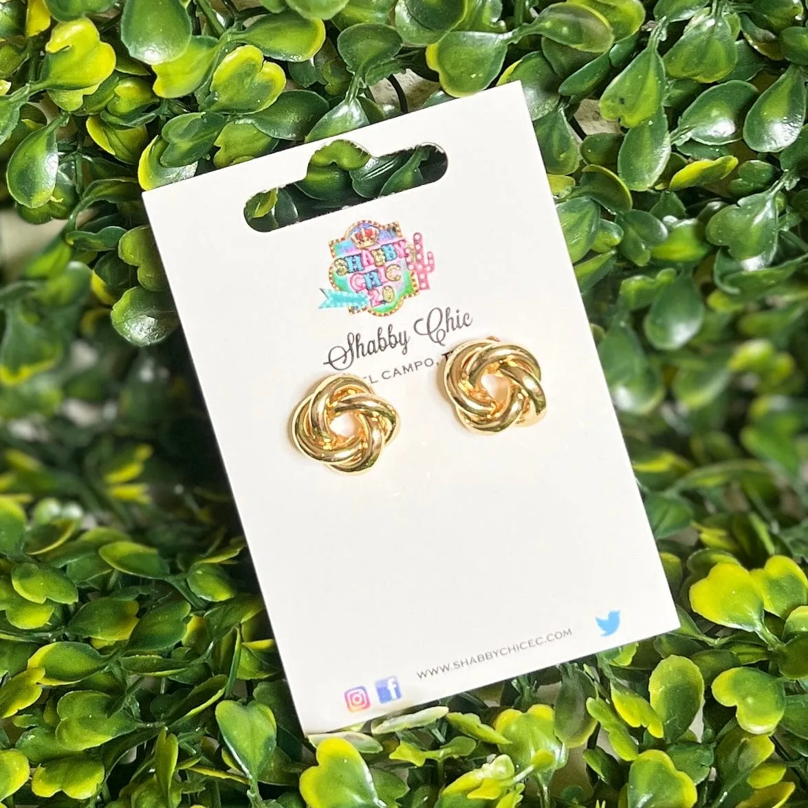 Gold Twist Earrings