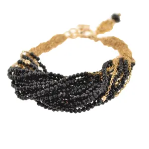 Golden Dolores Black Spinel Bracelet