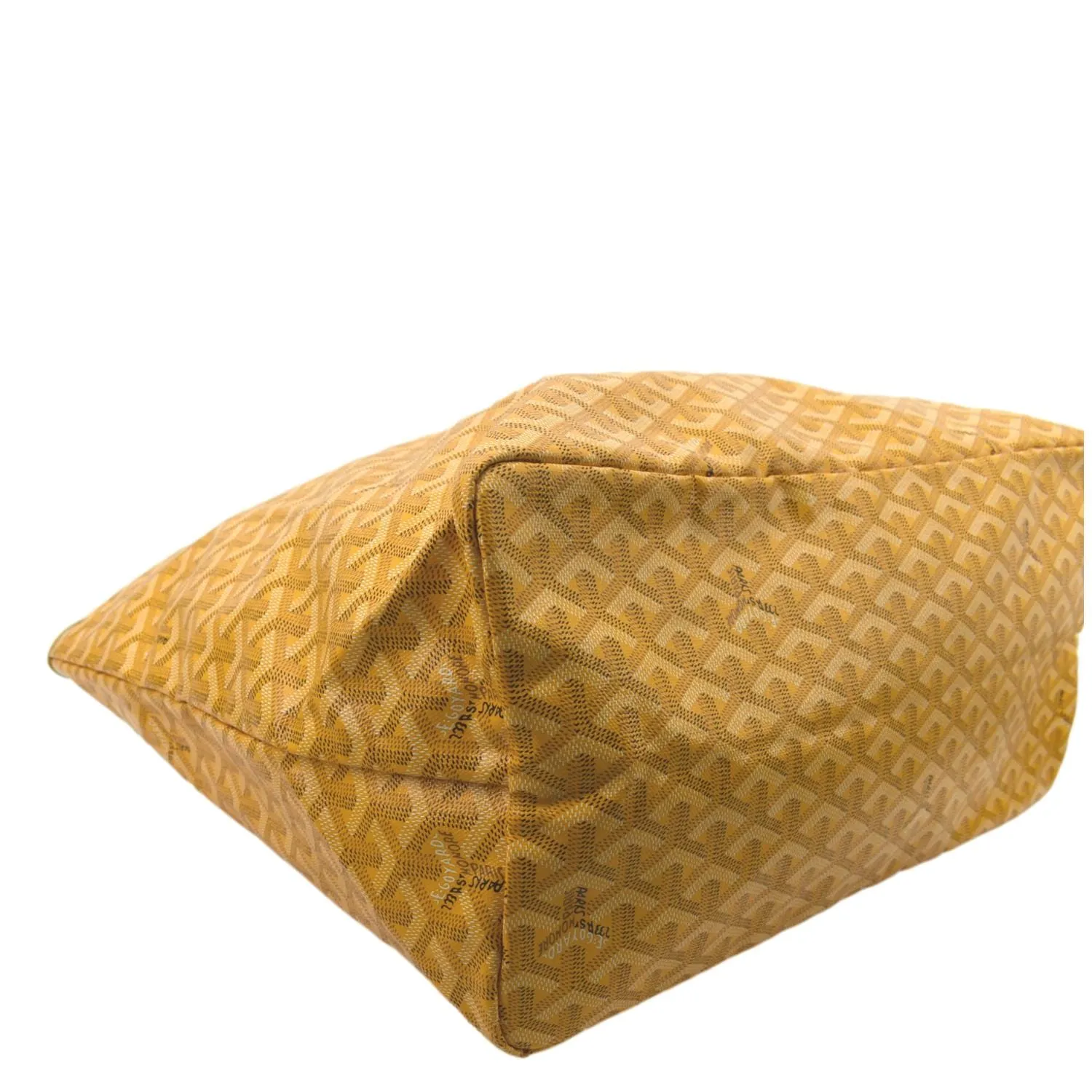 GOYARD Saint Louis GM Canvas Tote Shoulder Bag Yellow