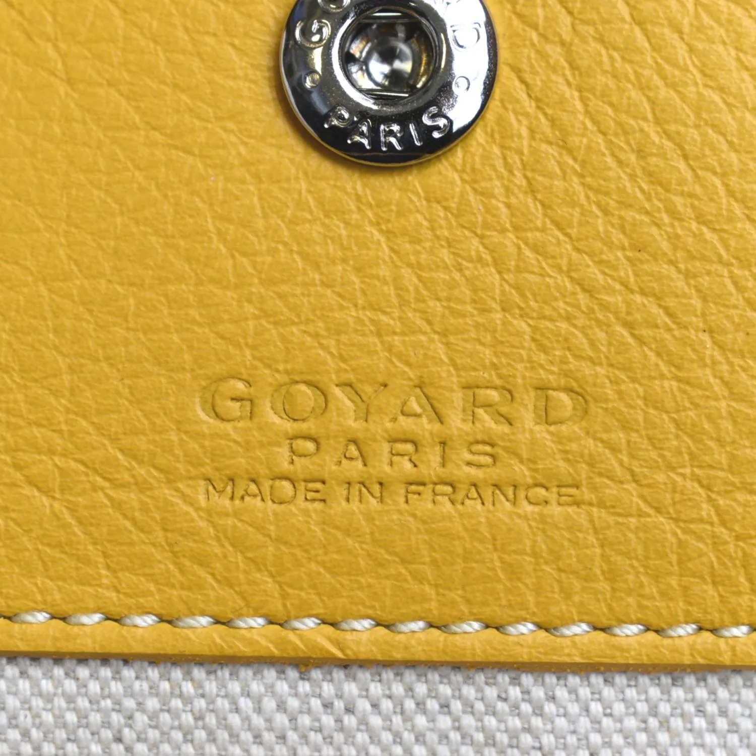 GOYARD Saint Louis GM Canvas Tote Shoulder Bag Yellow