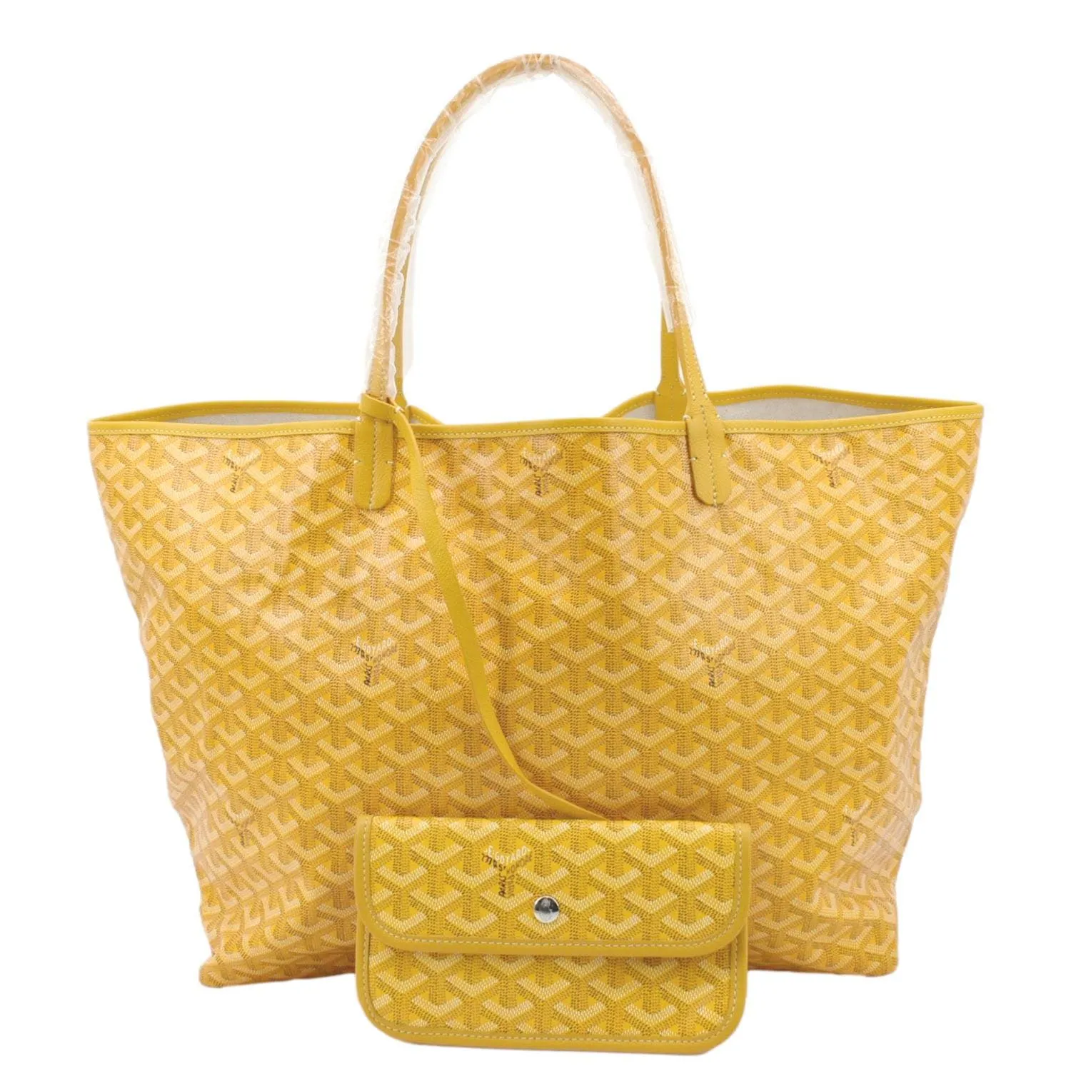 GOYARD Saint Louis GM Canvas Tote Shoulder Bag Yellow