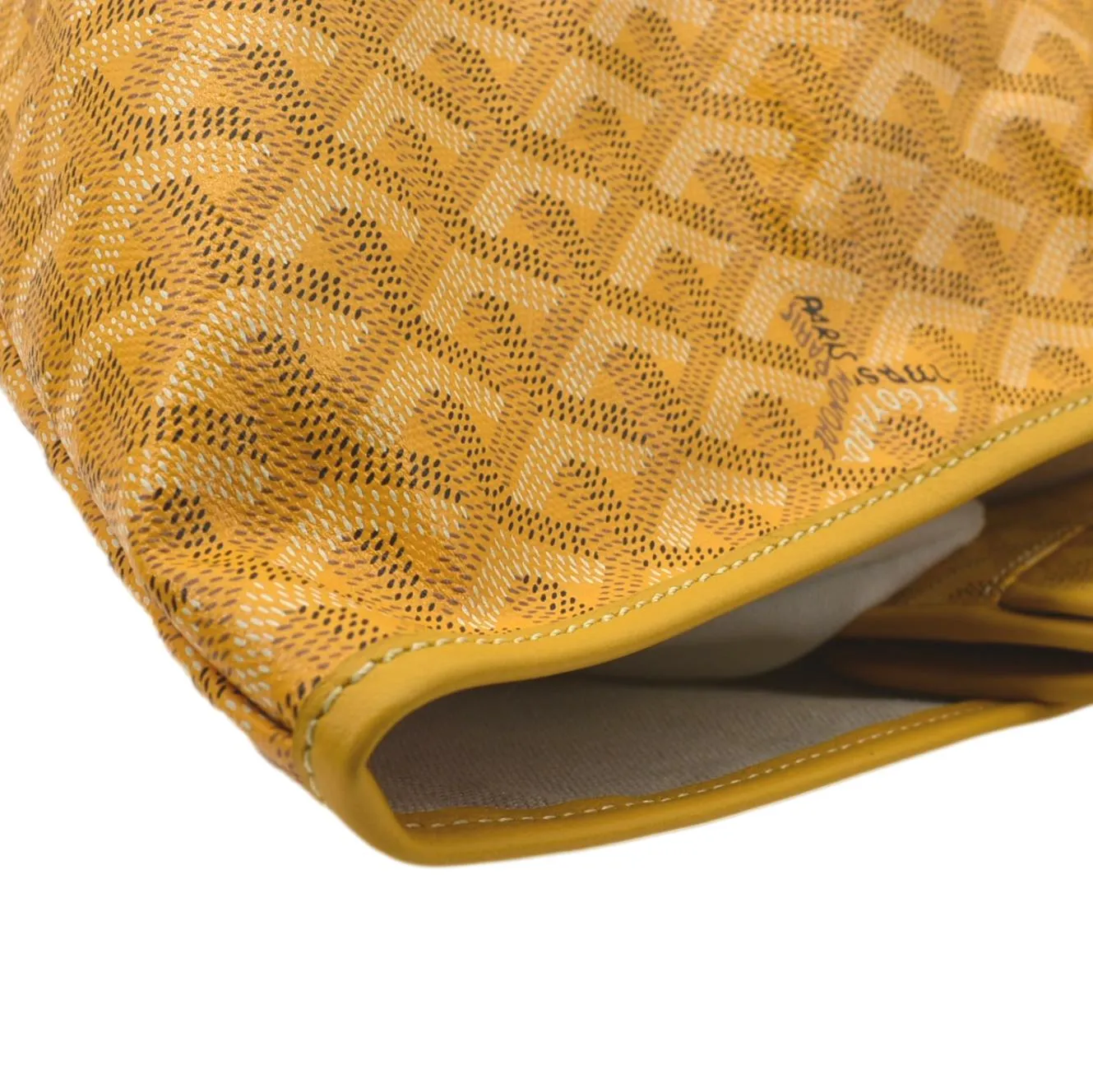GOYARD Saint Louis GM Canvas Tote Shoulder Bag Yellow