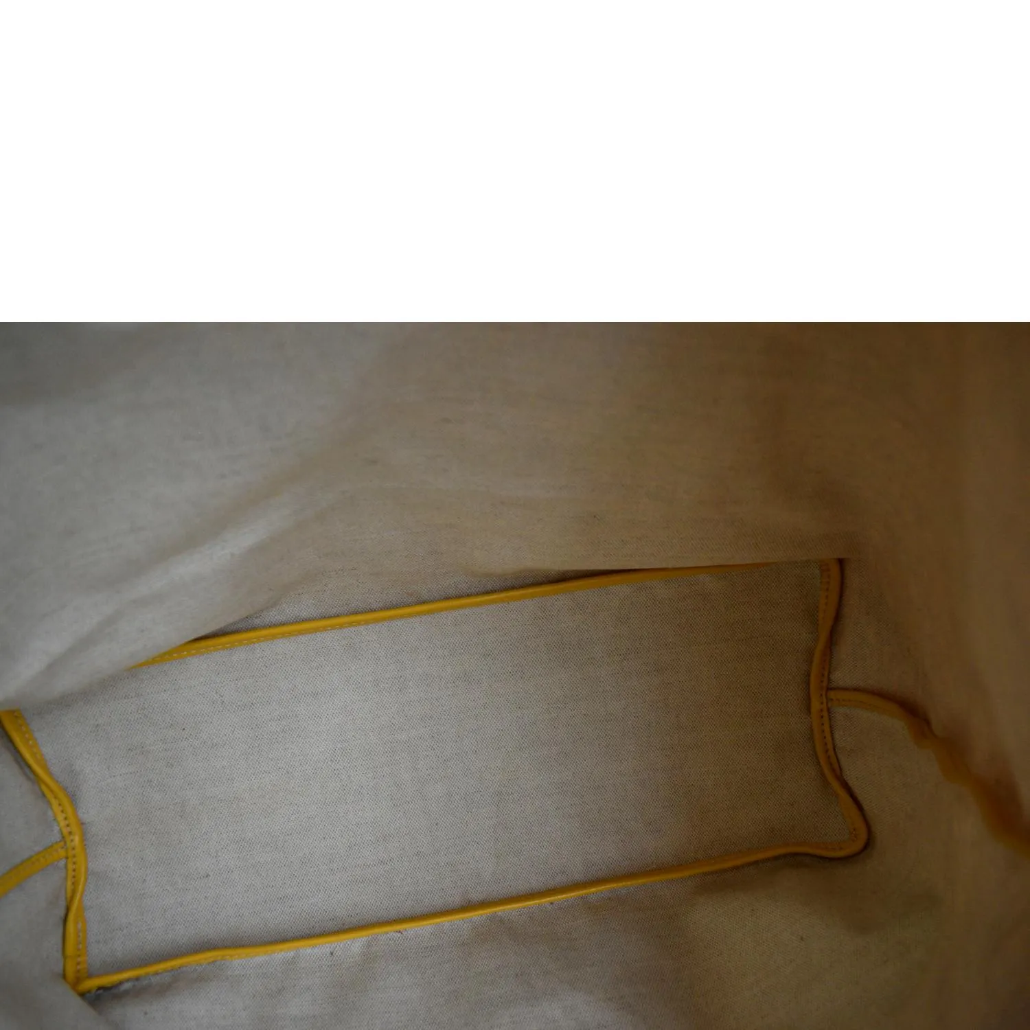 GOYARD Saint Louis PM Chevron Print Canvas Tote Bag Yellow