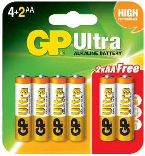 GP Ultra Alkaline AAA x 6 Battery Pack