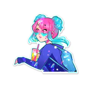 Gradients Night Sparkly Sticker