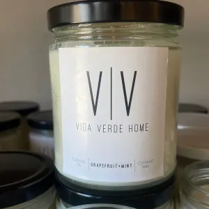 Grapefruit   Mint: Coconut Wax Candle with Essential Oils
