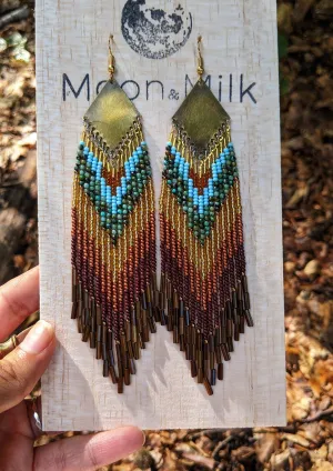 Greta Earthy Native Beaded Earrings
