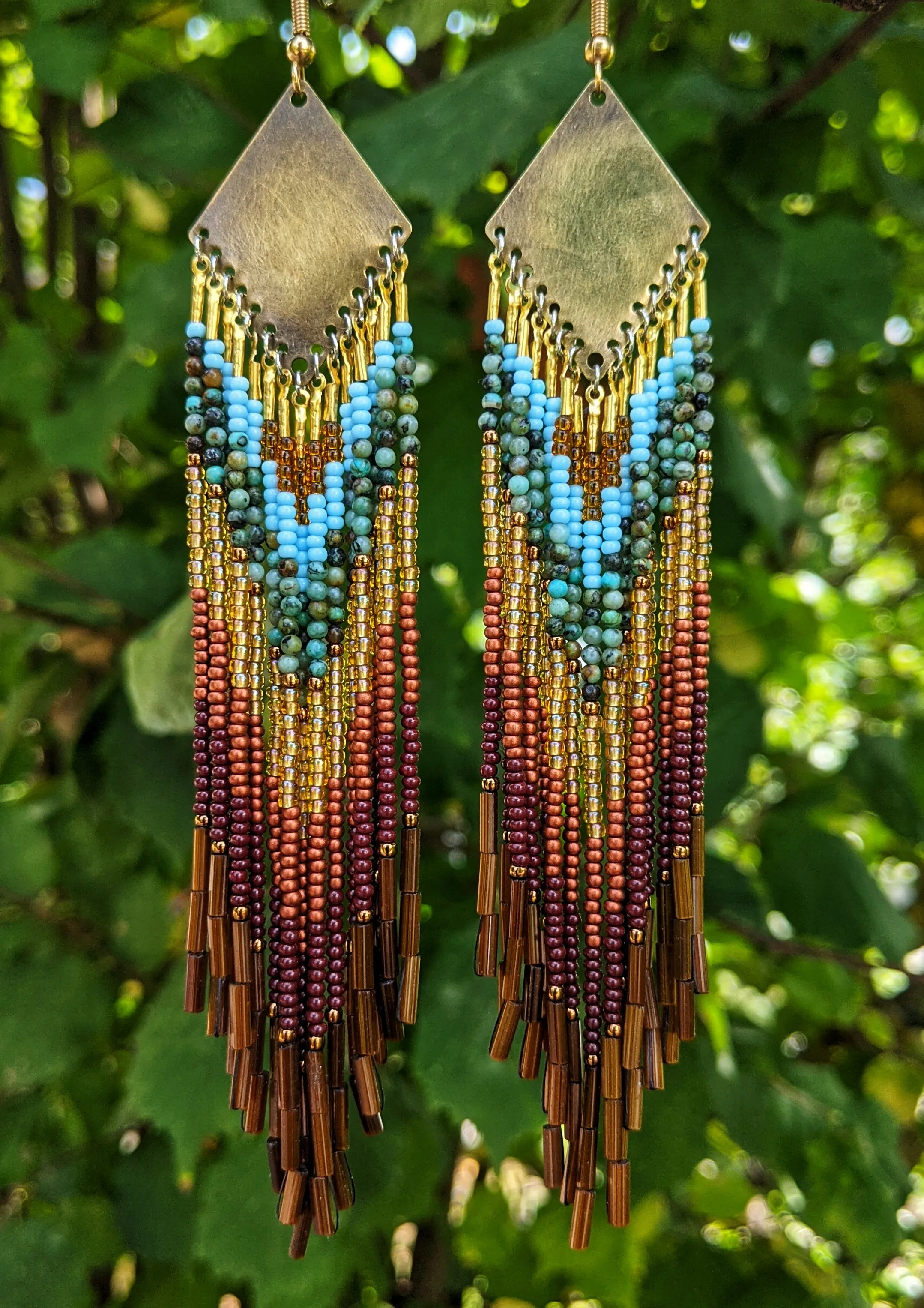 Greta Earthy Native Beaded Earrings