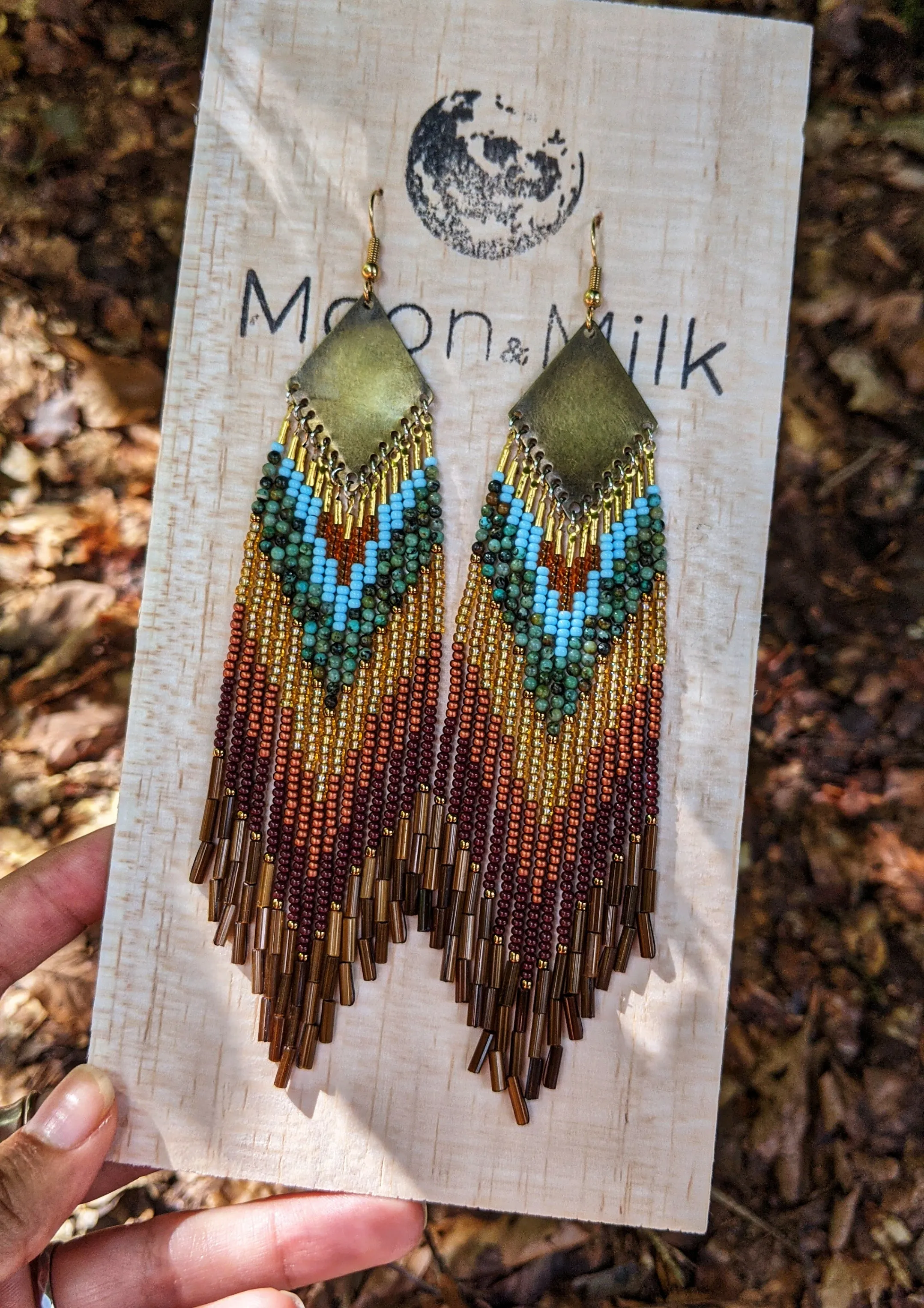 Greta Earthy Native Beaded Earrings