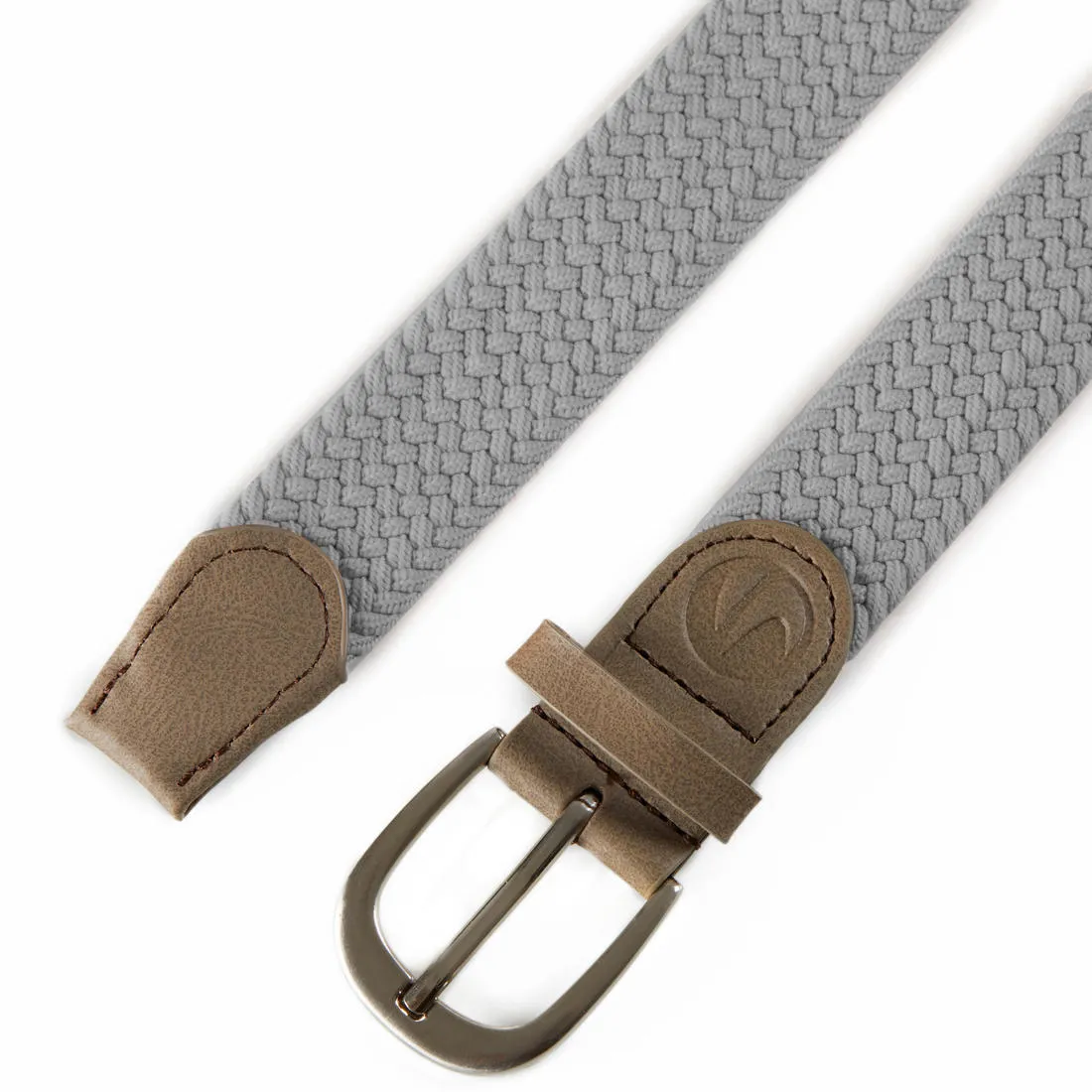 Grey adult size 2 stretchy golf belt