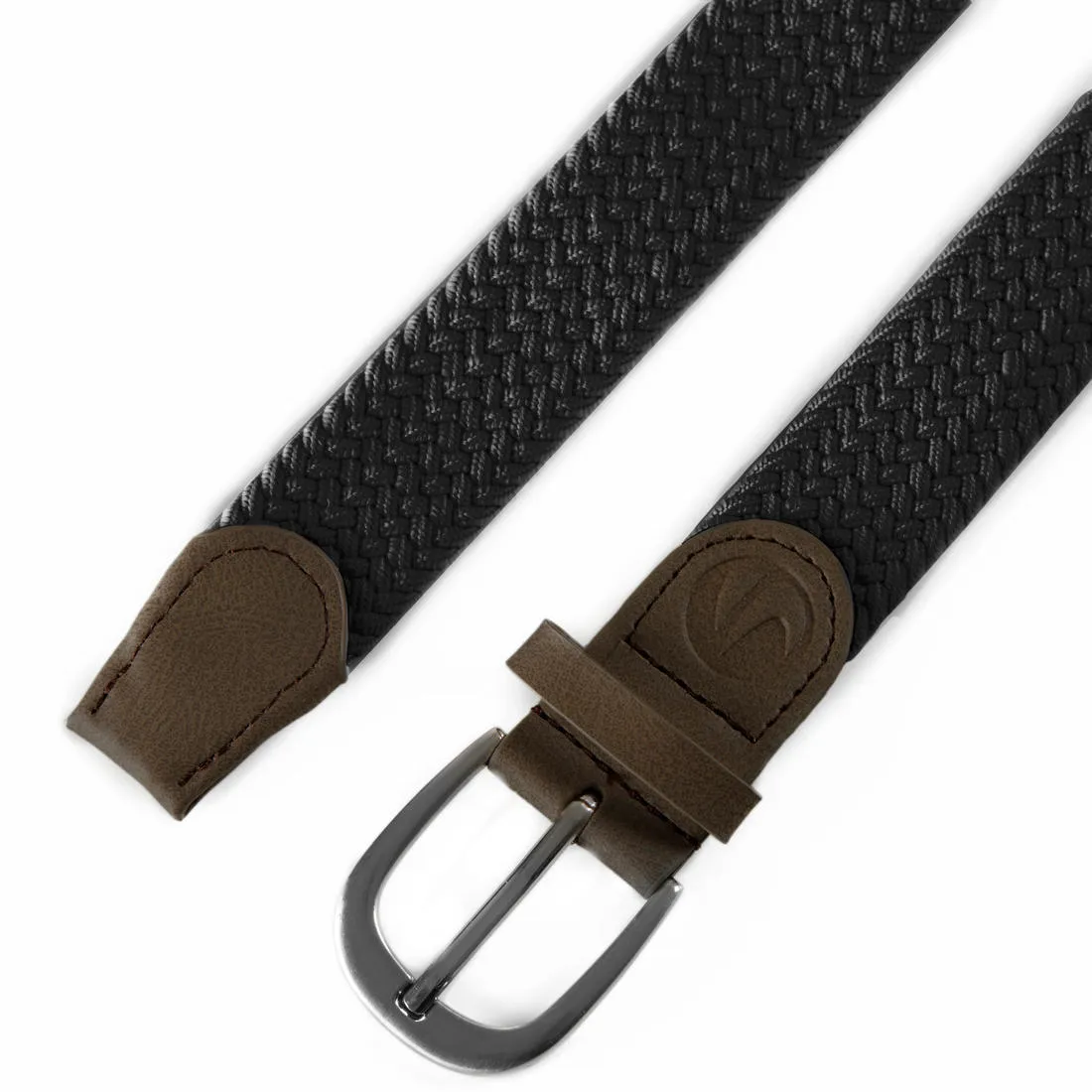 Grey adult size 2 stretchy golf belt