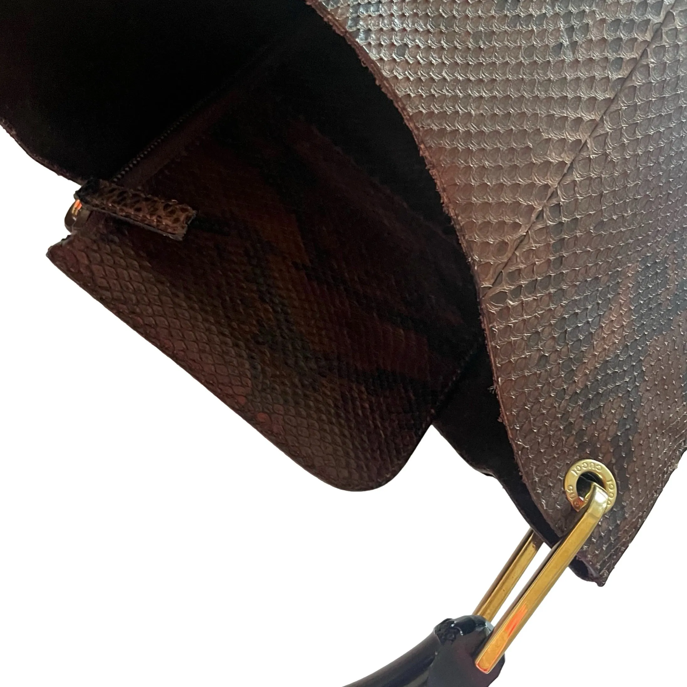 Gucci Brown Monogram Bamboo Bag