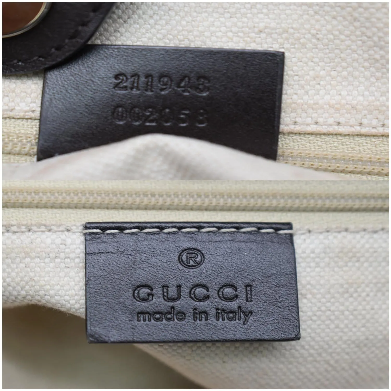 GUCCI Sukey Large GG Canvas Tote Bag Black 211943