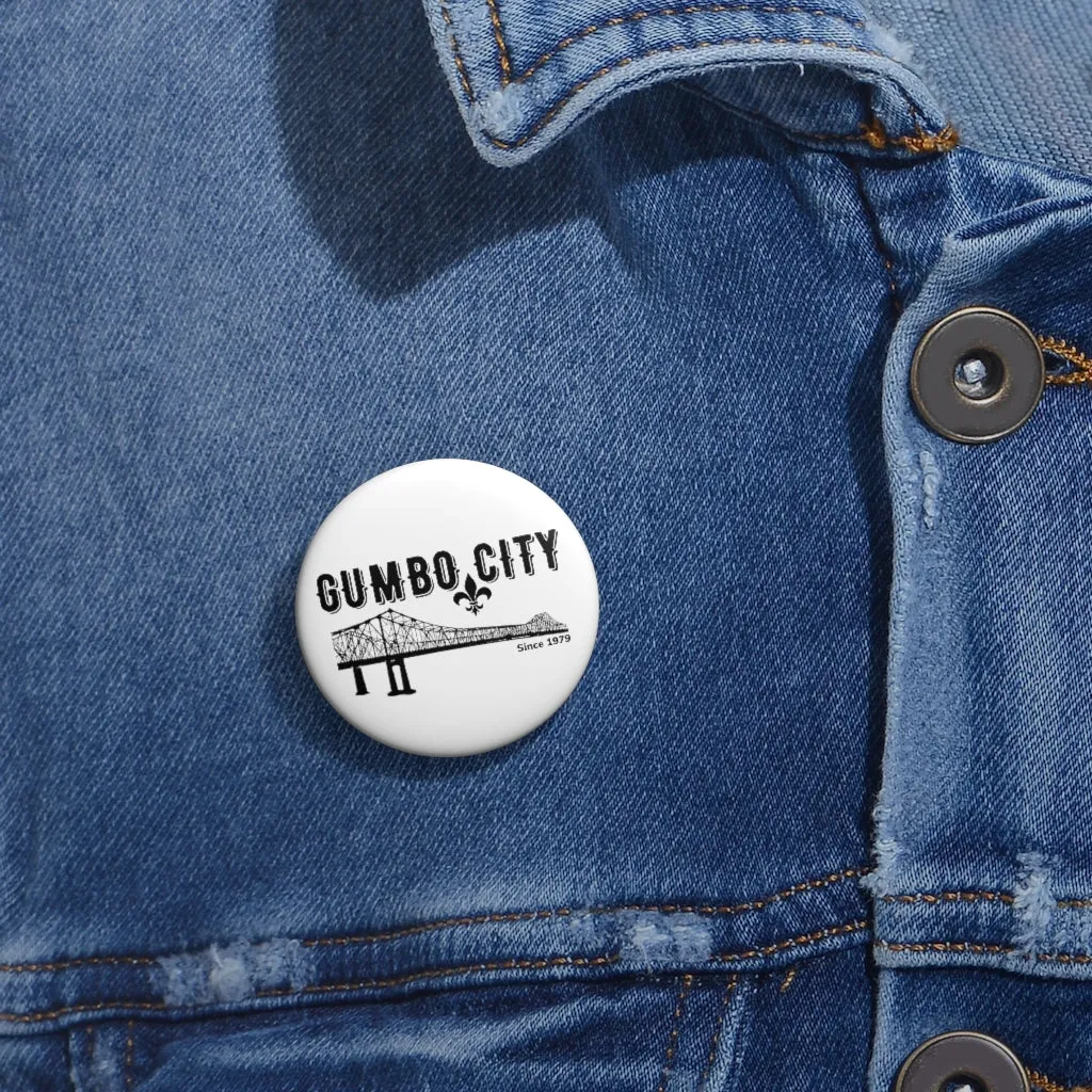 Gumbo City Pin Buttons