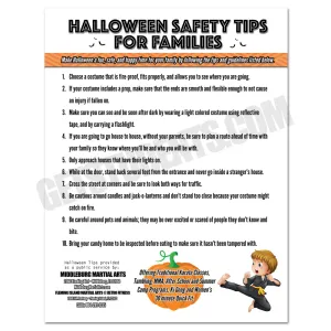 Halloween Safety Tips Flyer