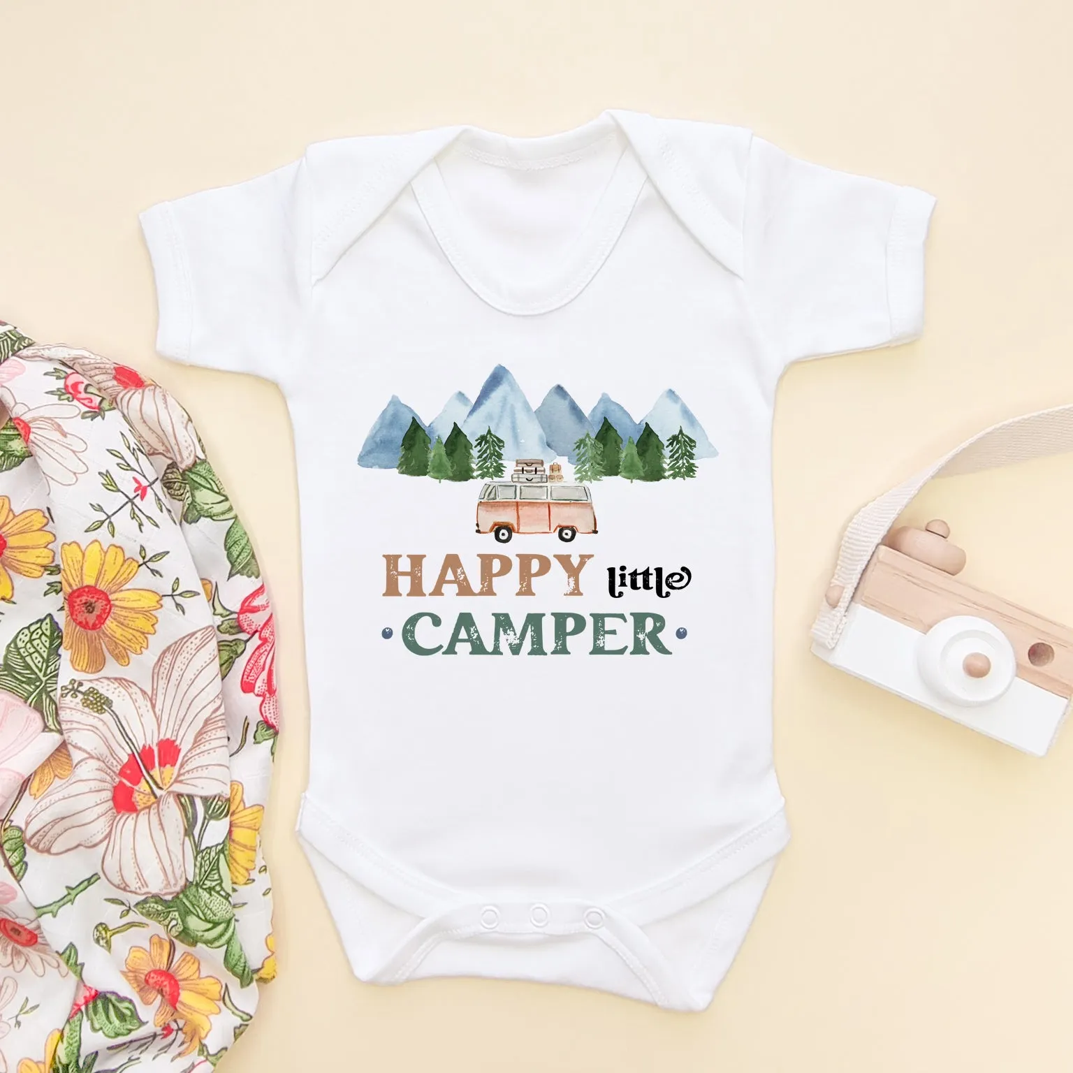 Happy Little Camper Baby Bodysuit