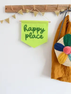 Happy Place Mini Felt Banner