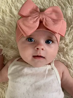 Headband Rose with Glitter Bow