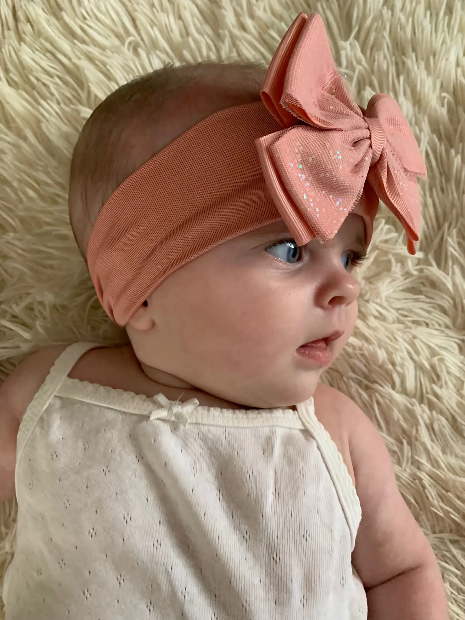 Headband Rose with Glitter Bow