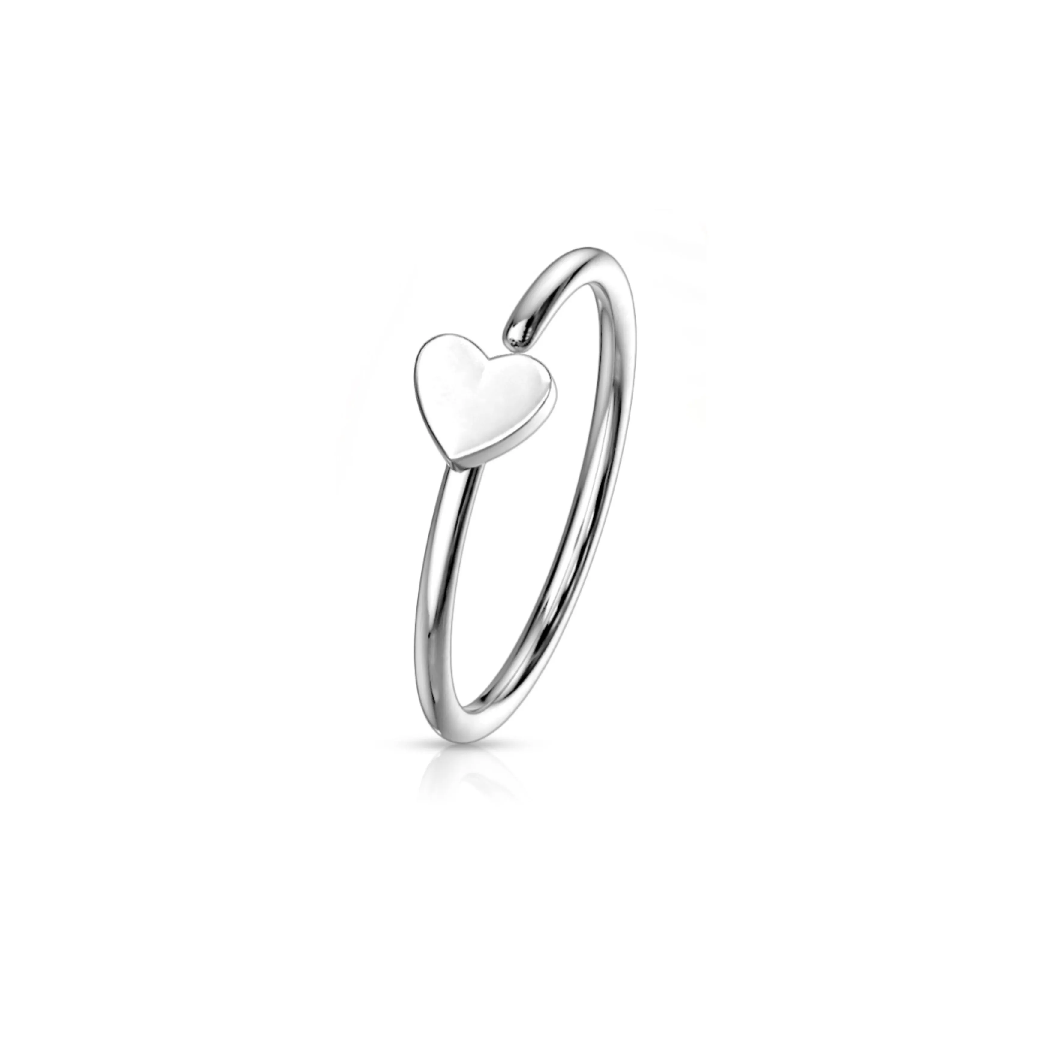 Heart Nose Hoop