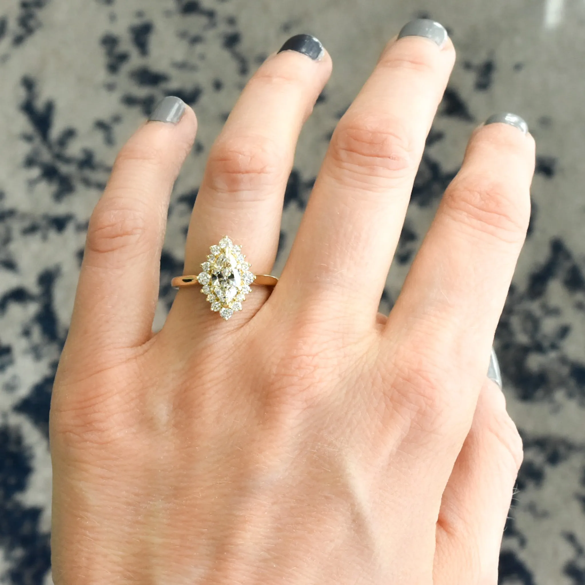 Heidi Marquise Cut Moissanite Engagement Ring