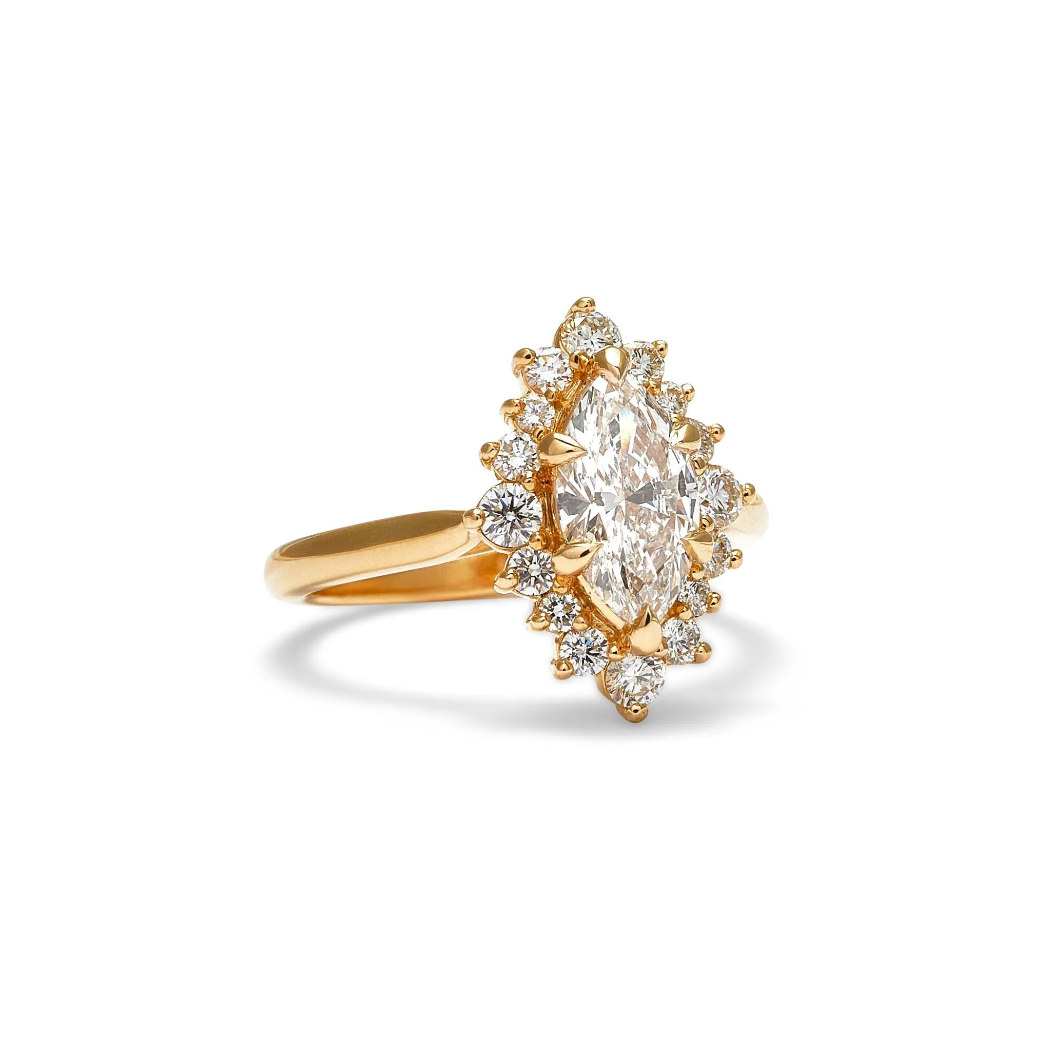 Heidi Marquise Cut Moissanite Engagement Ring