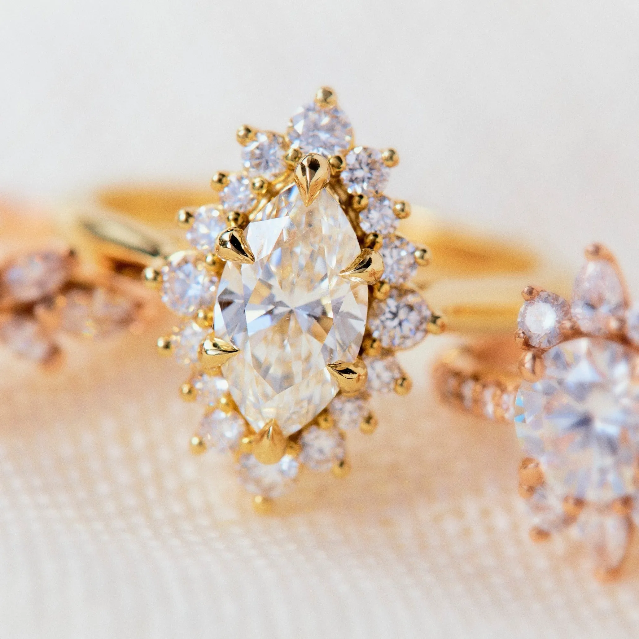 Heidi Marquise Cut Moissanite Engagement Ring