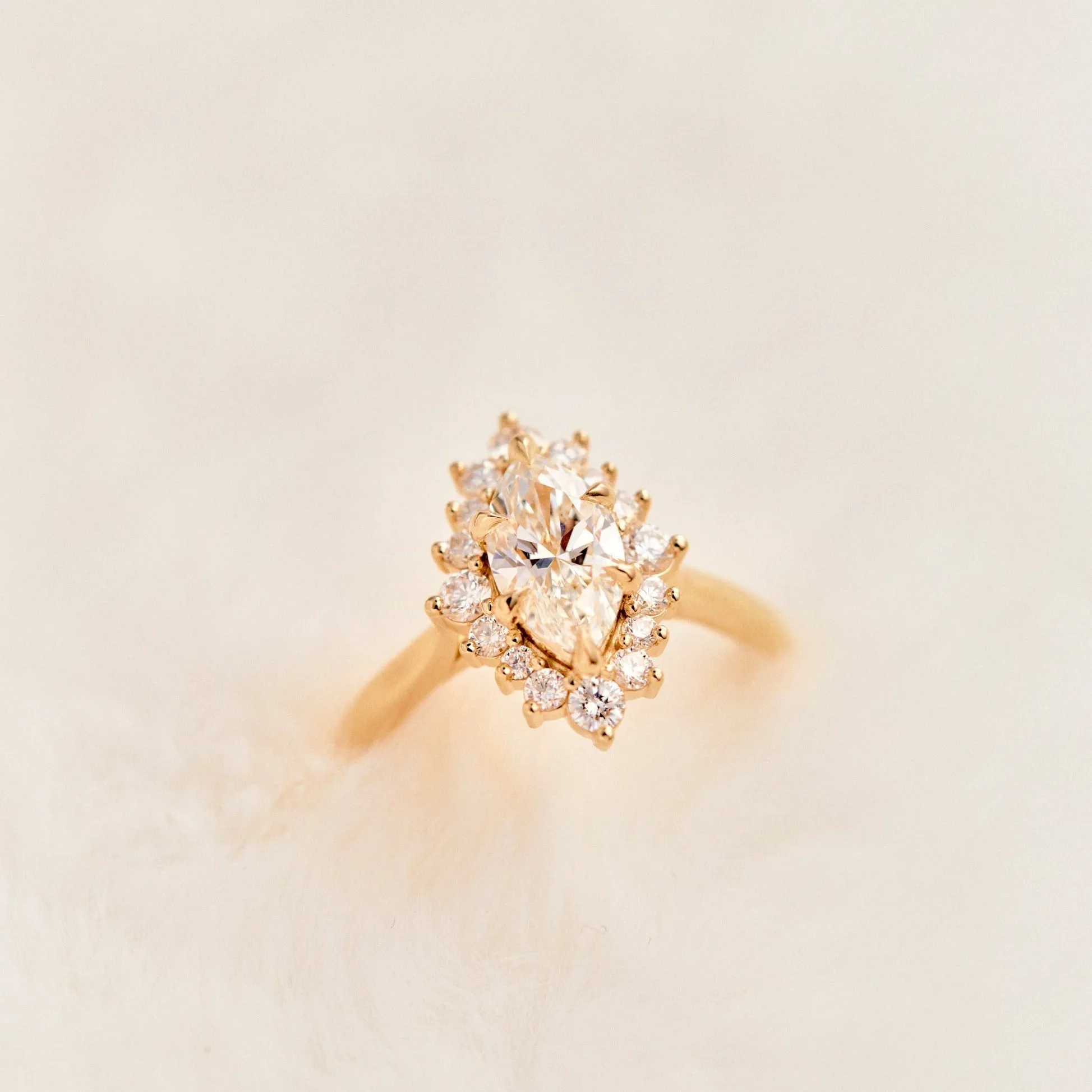 Heidi Marquise Cut Moissanite Engagement Ring
