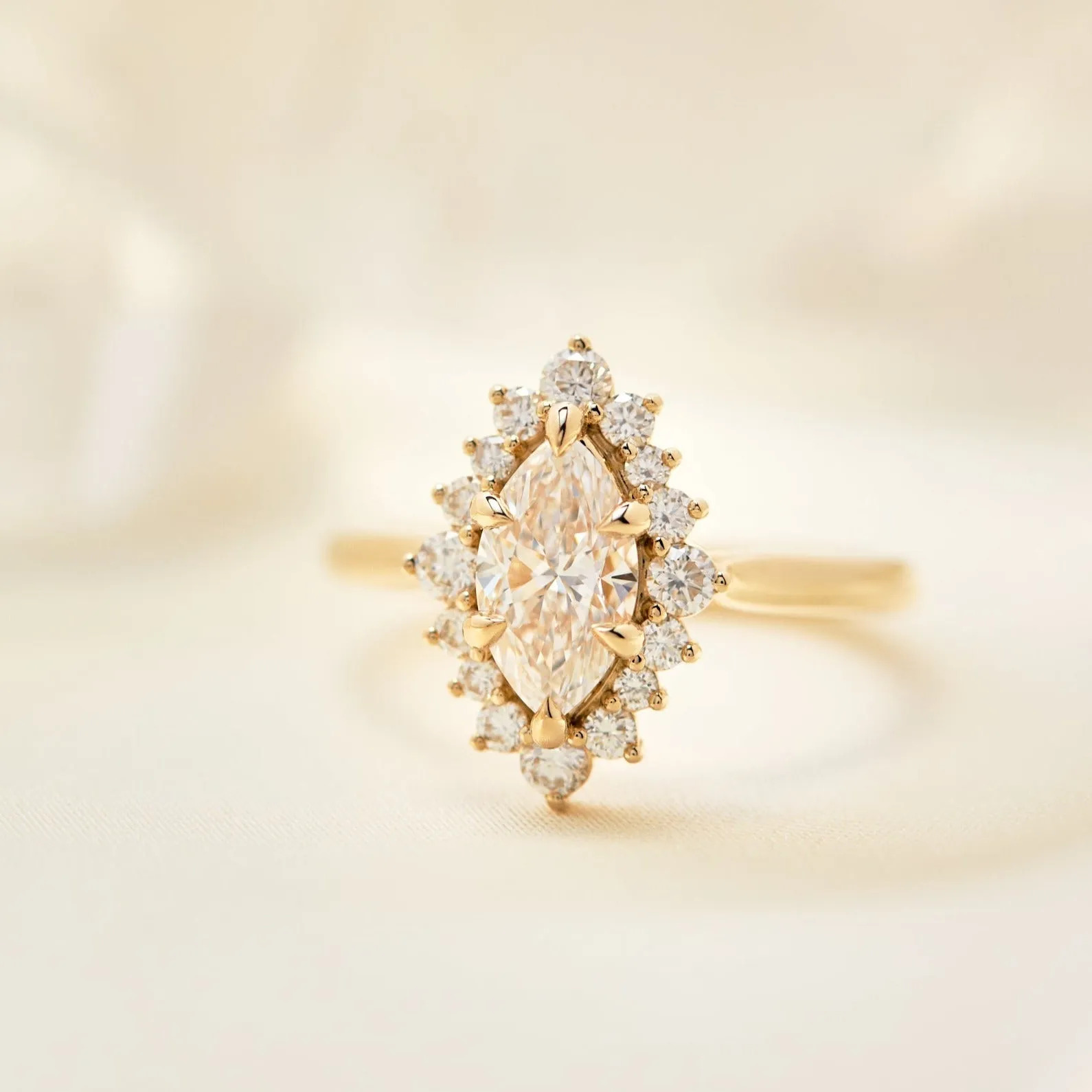 Heidi Marquise Cut Moissanite Engagement Ring