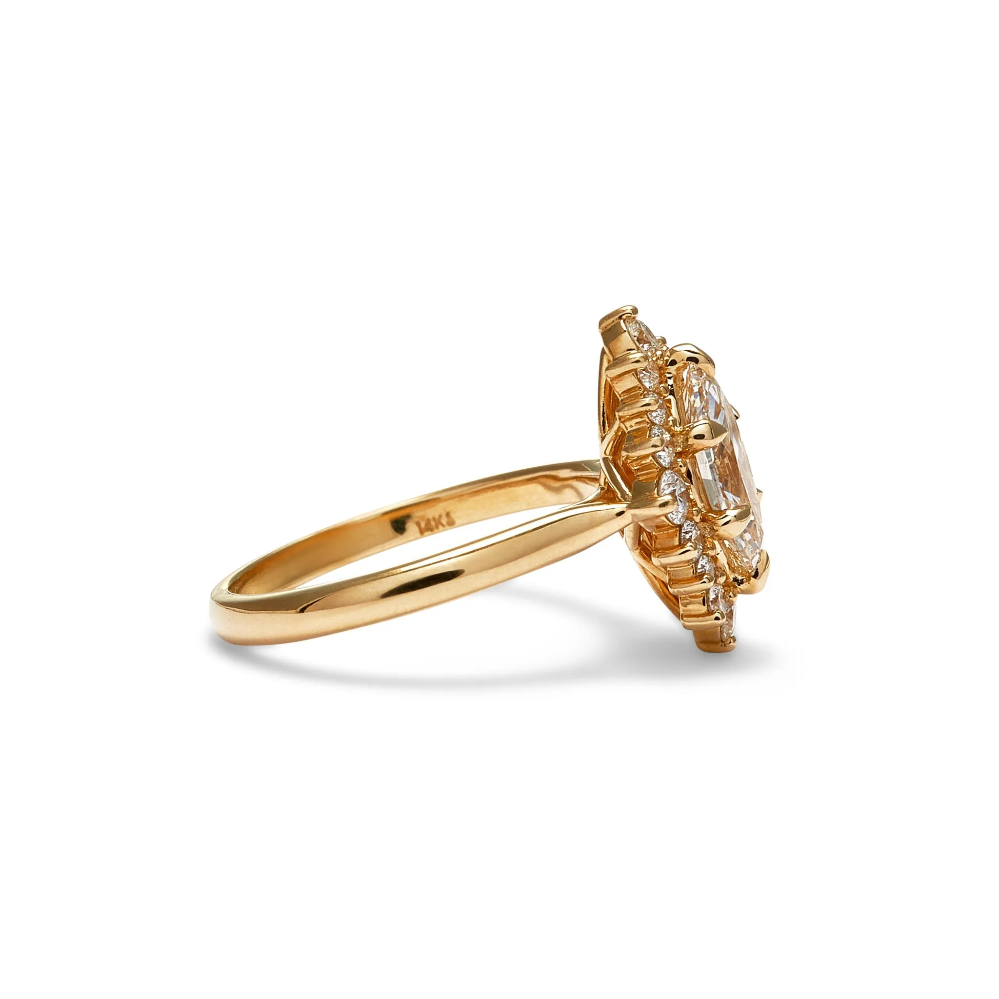 Heidi Marquise Cut Moissanite Engagement Ring