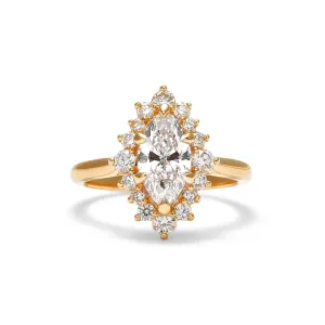 Heidi Marquise Cut Moissanite Engagement Ring